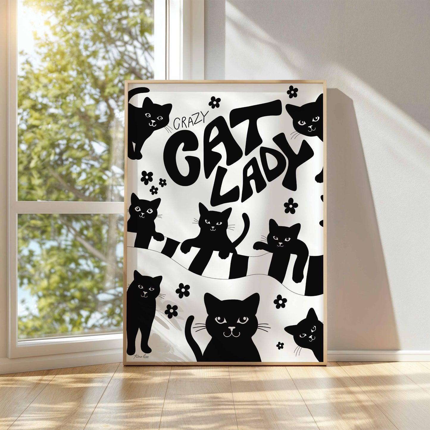 Crazy cat lady black